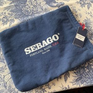 Sebago Padded Travel Computer or Tablet Sleeve Navy Blue Cotton Canvas 16” x 12”